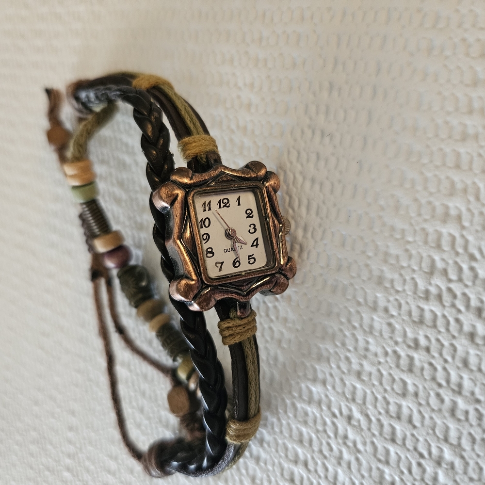 Vintage Style Braided Leather Watch
